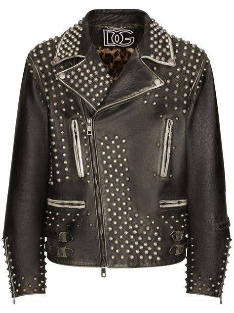 dolce gabbana lederjacke|farfetch dolce and gabbana jacket.